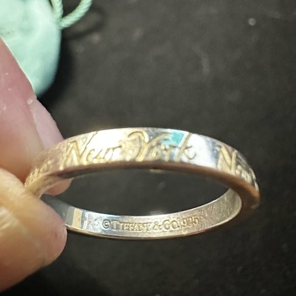 Tiffany & Co. Narrow Silver Notes Band Ring - Picture 2 of 7